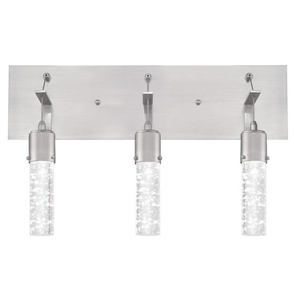 Westinghouse Lighting 6372100 22 watt 3 Light LED Wall Fixture with Bubble Glass - Brushed Nickel 6372100 - main